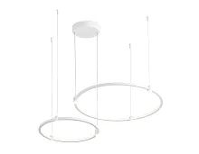 Люстра подвесная FL5521 Ambrella light белая на 1 лампу, основание белое в стиле хай-тек современный кольца Люстра подвесная FL5521 Ambrella light белая на 1 лампу, основание белое в стиле хай-тек современный кольца